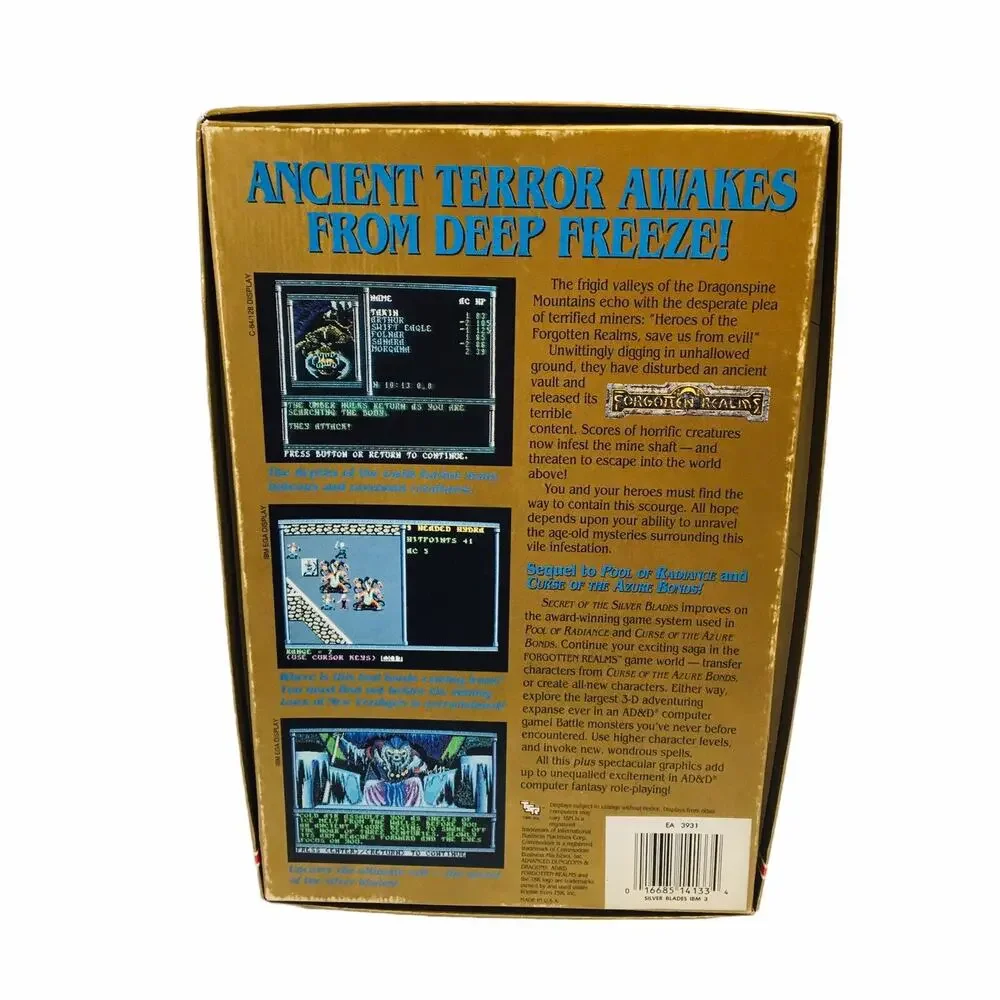Advanced Dungeons and Dragons Secret of the Silver Blades IBM PC 5.25